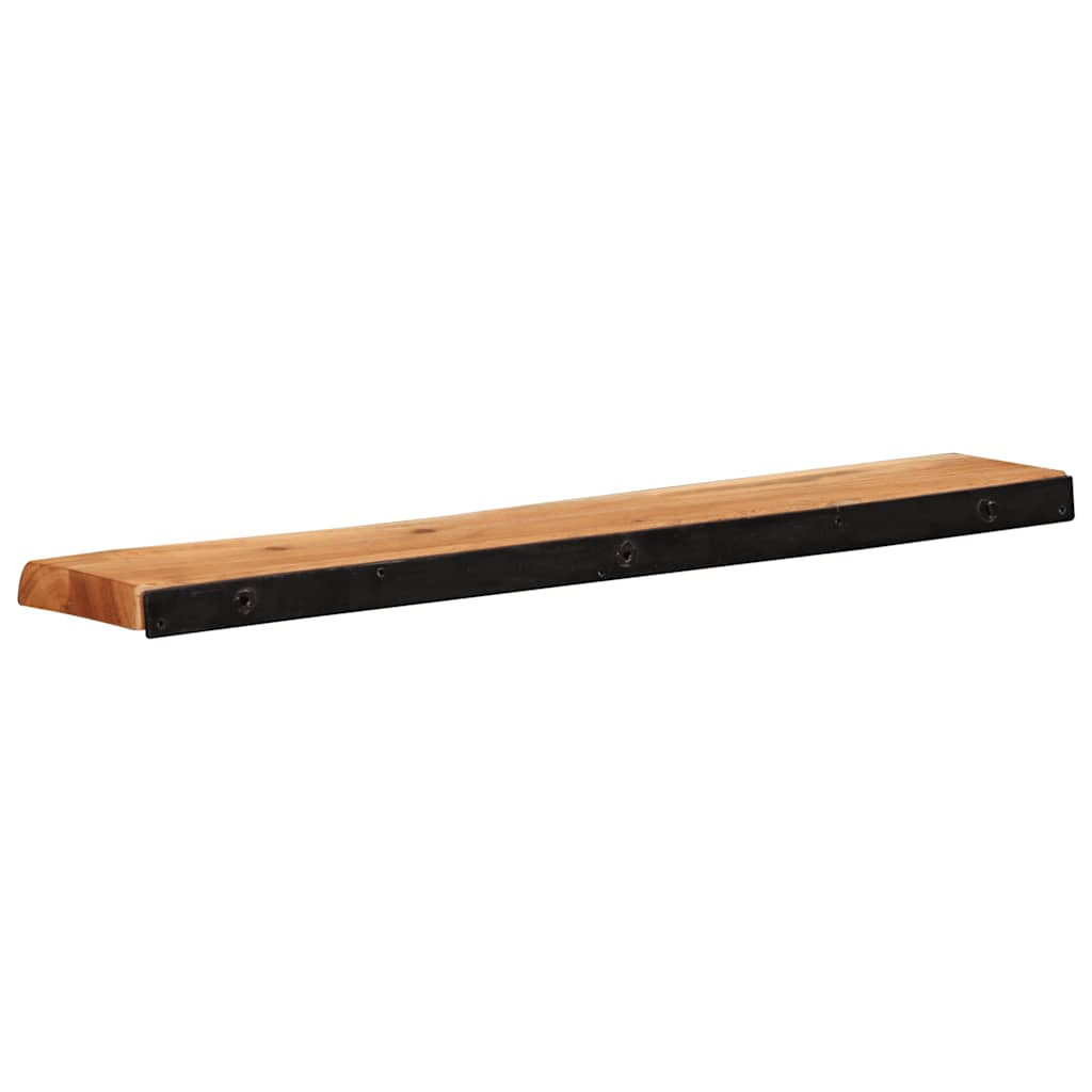 Prateleiras parede 2 pcs 80x20x3,5 cm madeira de acácia maciça
