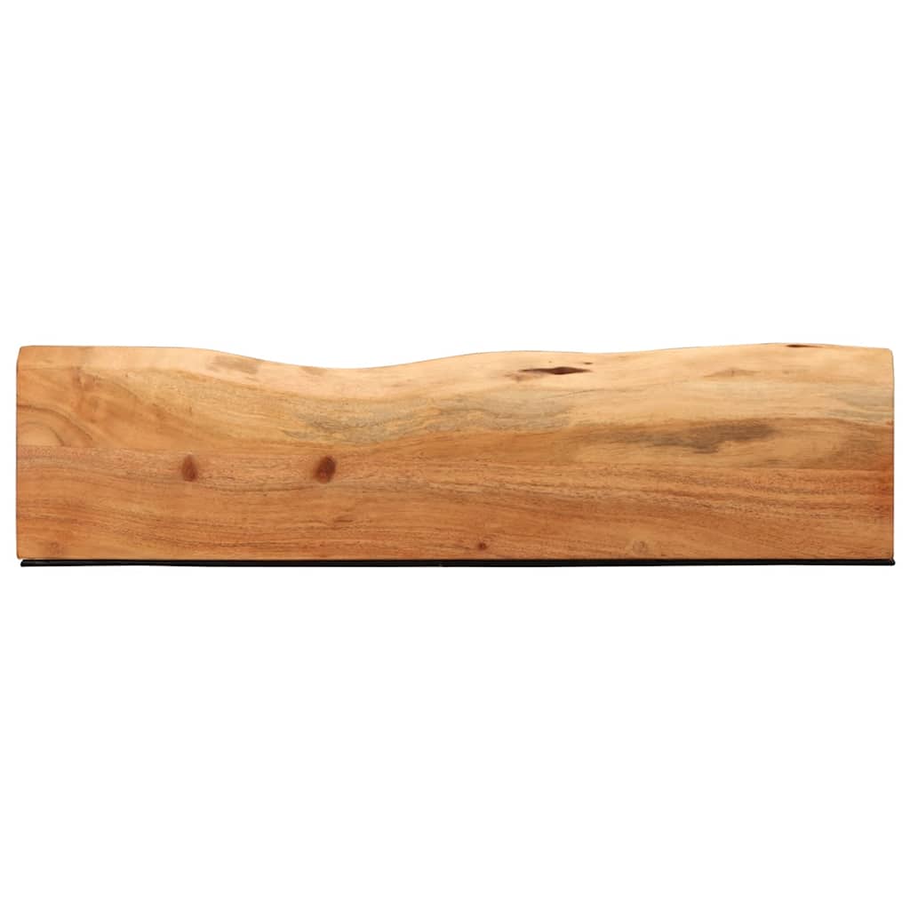 Prateleiras parede 2 pcs 80x20x3,5 cm madeira de acácia maciça