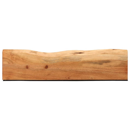 Prateleiras parede 2 pcs 80x20x3,5 cm madeira de acácia maciça