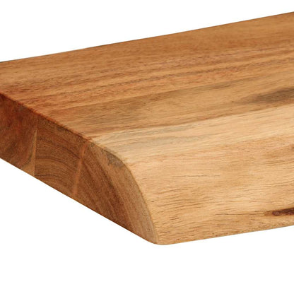 Prateleiras parede 2 pcs 80x20x3,5 cm madeira de acácia maciça