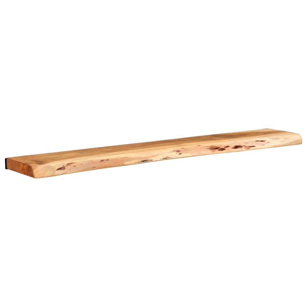 Prateleiras parede 2 pcs 100x20x3,5 cm madeira de acácia maciça