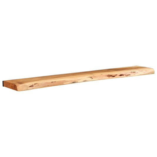 Prateleiras parede 2 pcs 100x20x3,5 cm madeira de acácia maciça