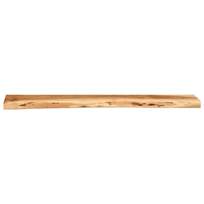 Prateleiras parede 2 pcs 100x20x3,5 cm madeira de acácia maciça
