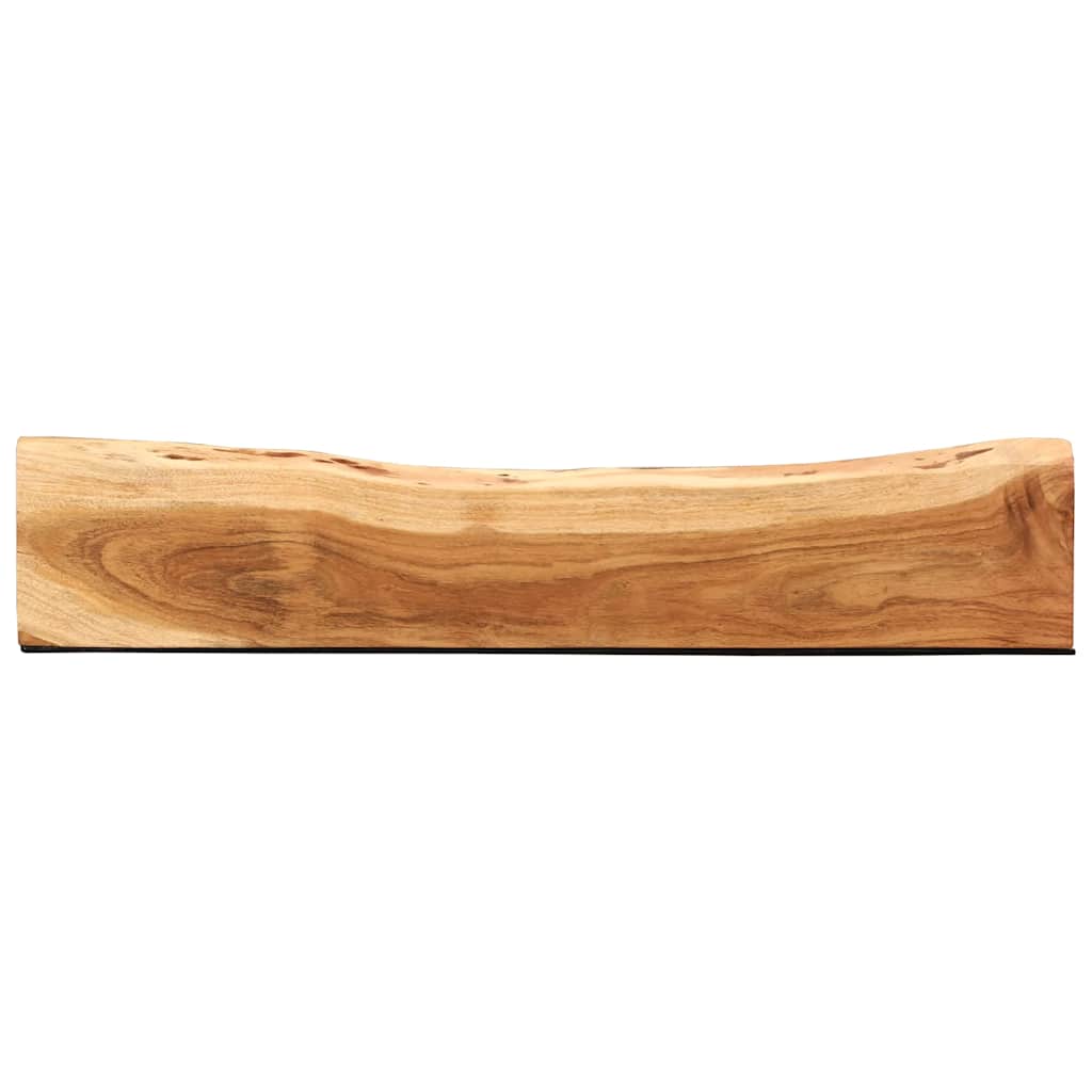Prateleiras parede 2 pcs 100x20x3,5 cm madeira de acácia maciça