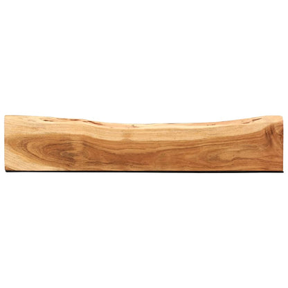 Prateleiras parede 2 pcs 100x20x3,5 cm madeira de acácia maciça