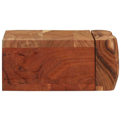 Prateleiras parede 2 pcs 30x17x8 cm madeira de acácia maciça