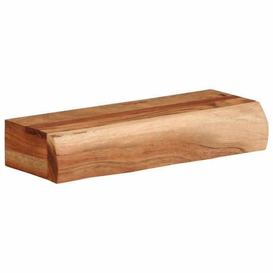 Prateleiras parede 2 pcs 40x17x8 cm madeira de acácia maciça