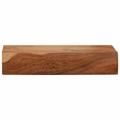 Prateleiras parede 2 pcs 40x17x8 cm madeira de acácia maciça