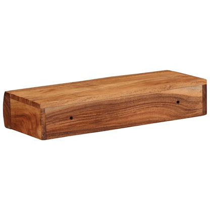 Prateleiras parede 2 pcs 40x17x8 cm madeira de acácia maciça