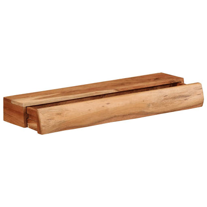 Prateleiras parede 2 pcs 60x17x8 cm madeira de acácia maciça