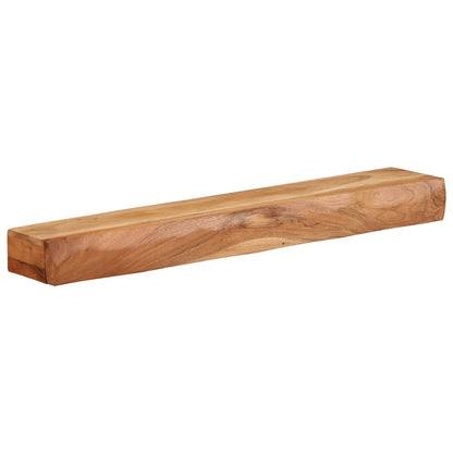 Prateleiras parede 2 pcs 80x17x8 cm madeira de acácia maciça