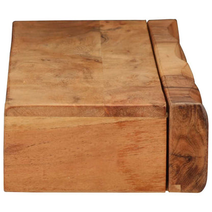 Prateleiras parede 2 pcs 80x17x8 cm madeira de acácia maciça