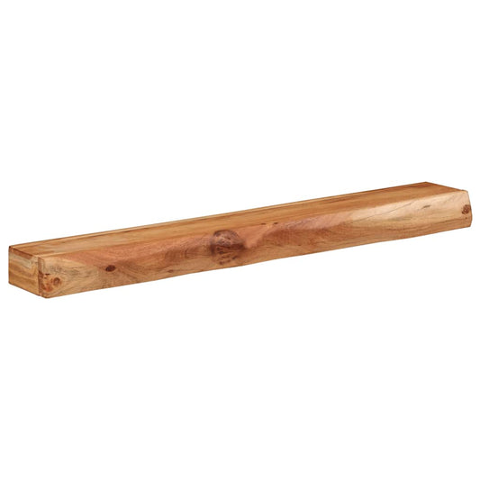 Prateleiras parede 2 pcs 100x17x8 cm madeira de acácia maciça