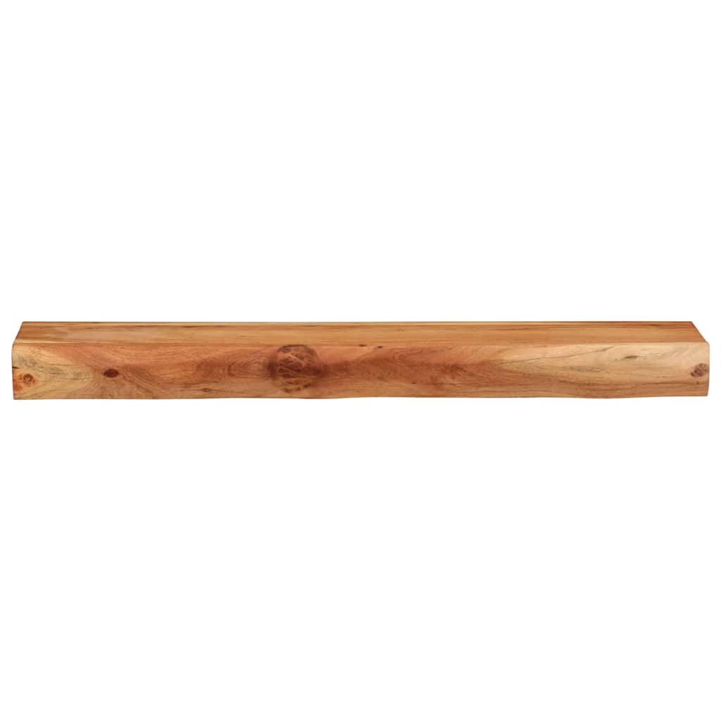 Prateleiras parede 2 pcs 100x17x8 cm madeira de acácia maciça