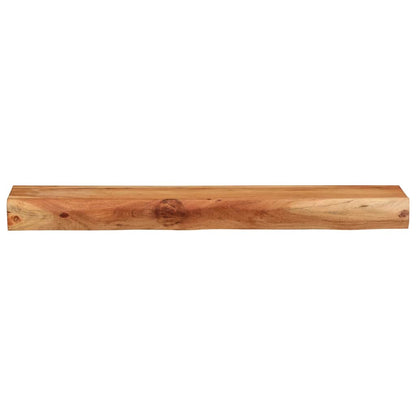 Prateleiras parede 2 pcs 100x17x8 cm madeira de acácia maciça