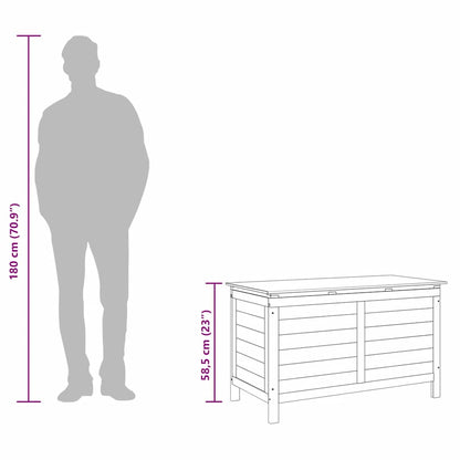 Caixa de arrumação para jardim 99x49,5x58,5 cm abeto maciço