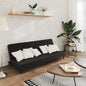 Sofá-cama de 2 lugares veludo preto