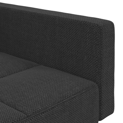 Sofá-cama 2 lugares com duas almofadas tecido cinzento-escuro