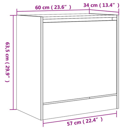 Sapateira 60x34x63,5 cm derivados de madeira branco