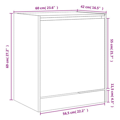 Sapateira 60x42x69 cm derivados de madeira branco