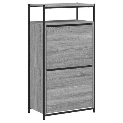 Sapateira 60x34x112 cm derivados de madeira cinzento sonoma