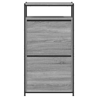 Sapateira 60x34x112 cm derivados de madeira cinzento sonoma