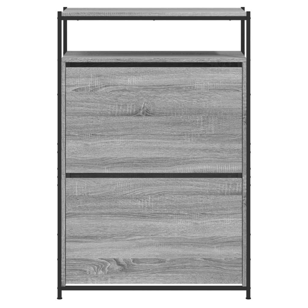 Sapateira 75x34x112 cm derivados de madeira cinzento sonoma