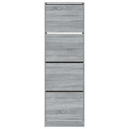 Sapateira c/ 4 gavetas articuladas 60x34x187,5 cm cinza sonoma