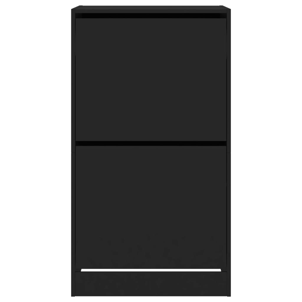 Sapateira c/ 2 gavetas articuladas 60x42x108 cm preto