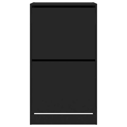 Sapateira c/ 2 gavetas articuladas 60x42x108 cm preto