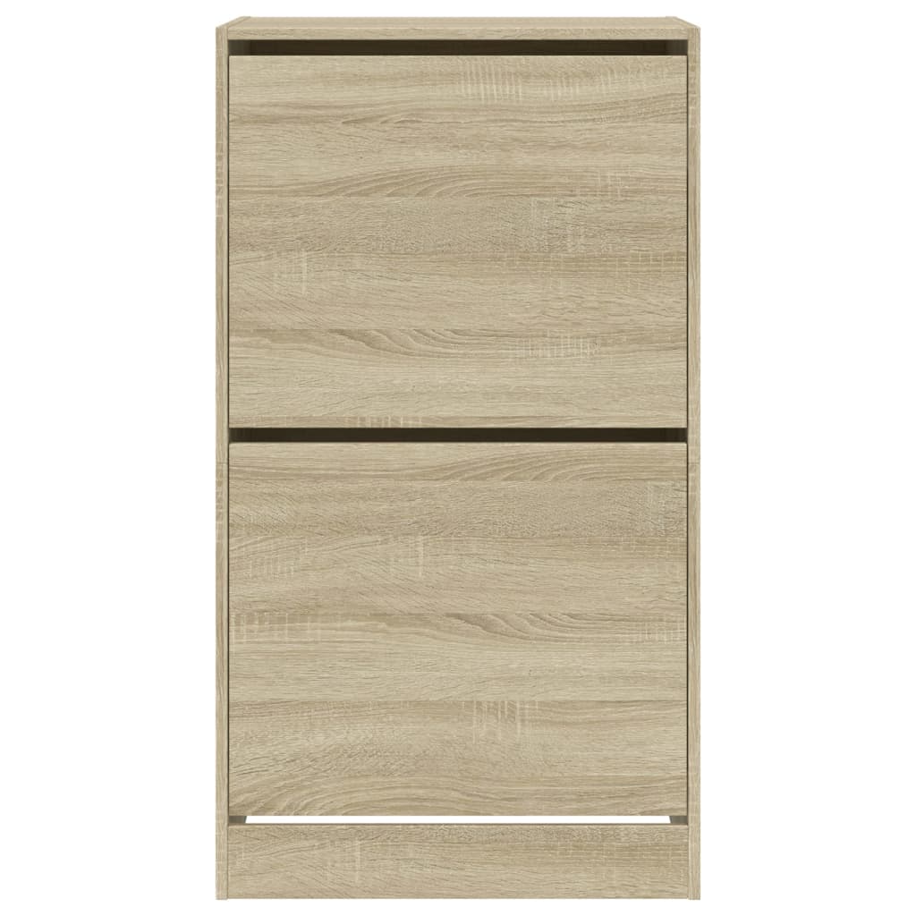 Sapateira c/ 2 gavetas articuladas 60x42x108 cm carvalho sonoma
