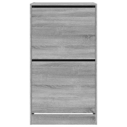 Sapateira c/ 2 gavetas articuladas 60x42x108 cm cinzento sonoma