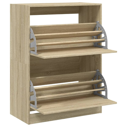 Sapateira c/ 2 gavetas articuladas 80x42x108 cm carvalho sonoma