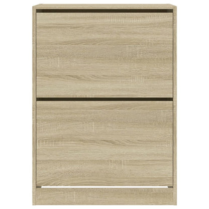 Sapateira c/ 2 gavetas articuladas 80x42x108 cm carvalho sonoma
