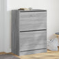 Sapateira c/ 2 gavetas articuladas 80x42x108 cm cinzento sonoma