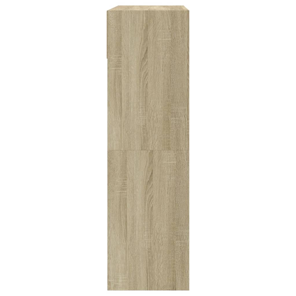 Sapateira c/ 2 gavetas articuladas 80x34x116 cm carvalho sonoma