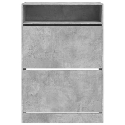 Sapateira c/ 2 gavetas articuladas 80x34x116 cm cinza cimento