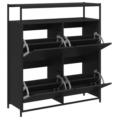 Sapateira c/ 4 gavetas articuladas 100x34x112 cm preto