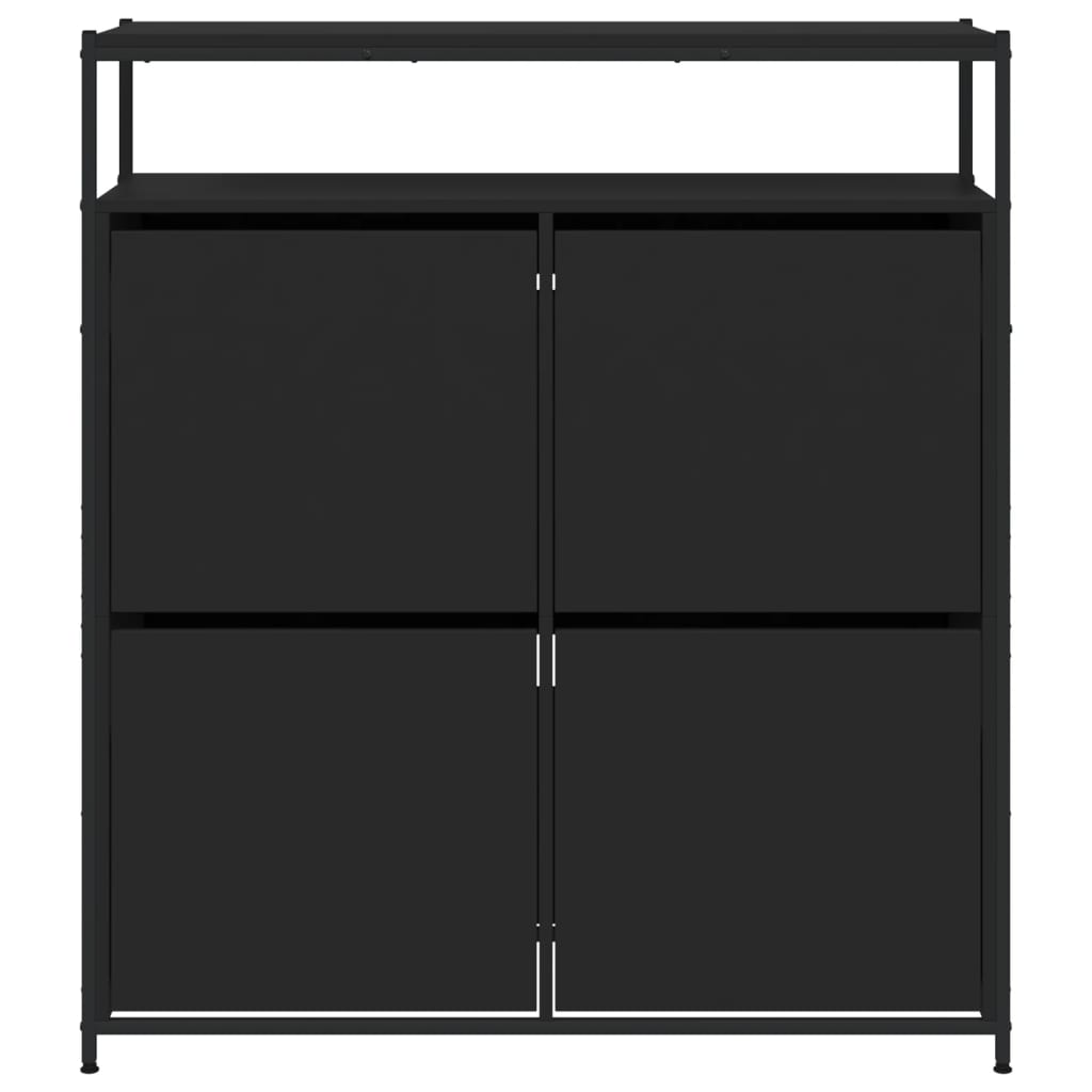 Sapateira c/ 4 gavetas articuladas 100x34x112 cm preto