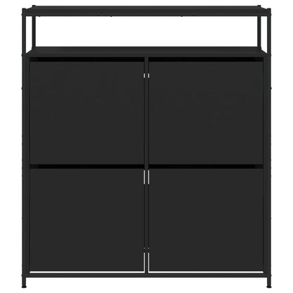 Sapateira c/ 4 gavetas articuladas 100x34x112 cm preto