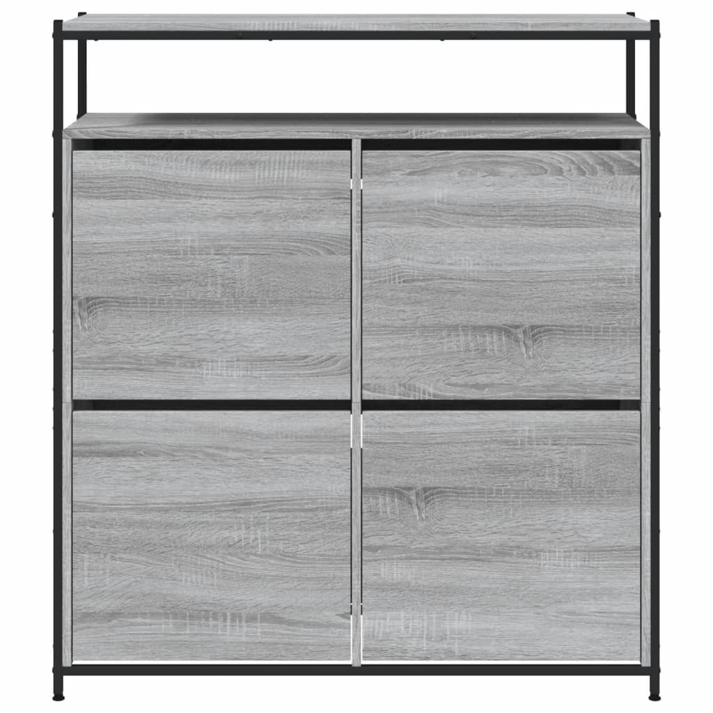 Sapateira c/ 4 gavetas articuladas 100x34x112 cm cinza sonoma