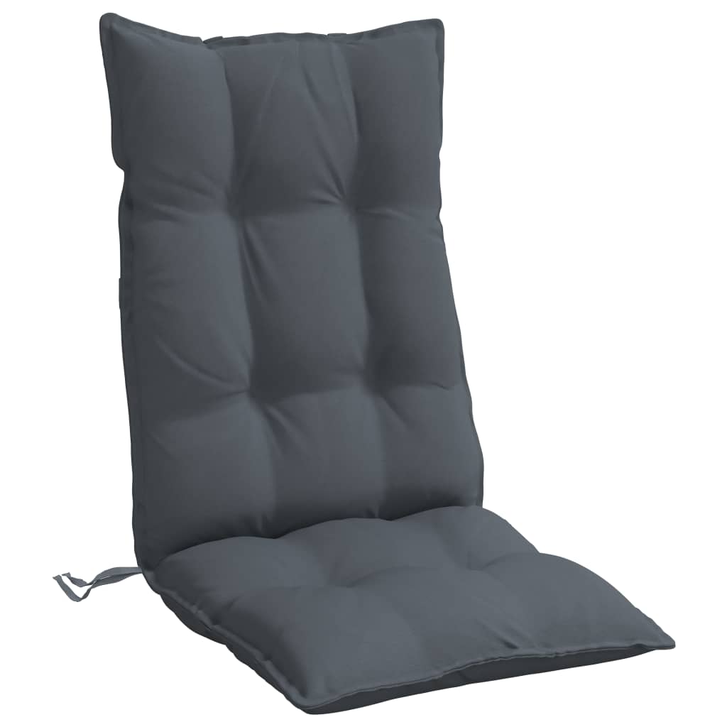 Almofadões p/ cadeira encosto alto 4pcs tecido oxford antracite