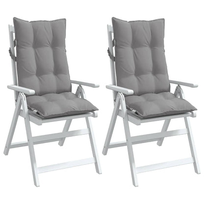 Almofadões p/ cadeira encosto alto 2 pcs tecido oxford cinzento