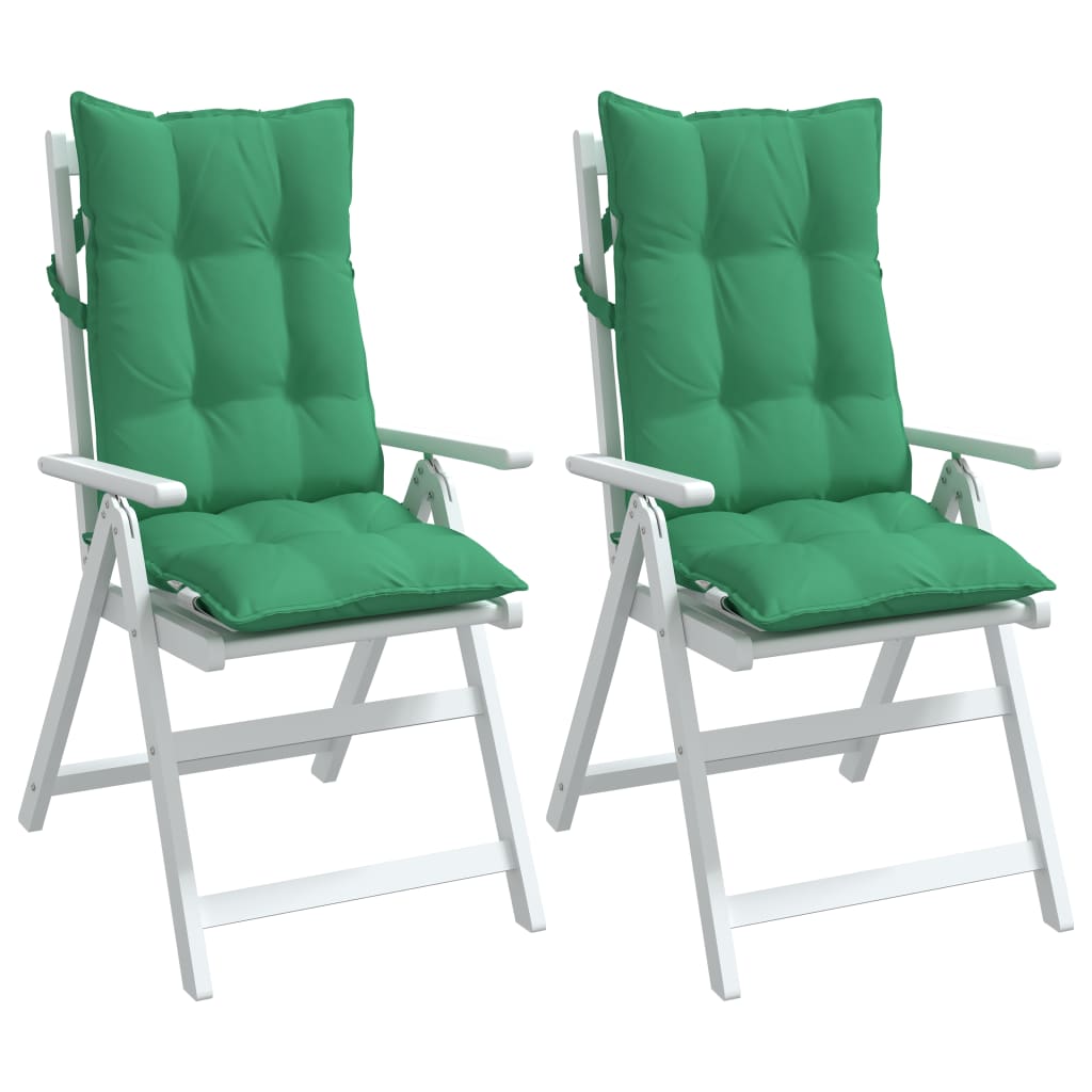 Almofadões p/ cadeira encosto alto 2 pcs tecido oxford verde