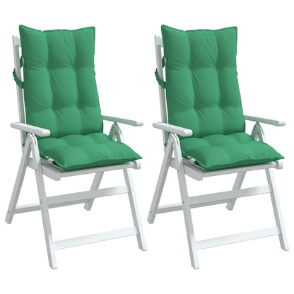 Almofadões p/ cadeira encosto alto 2 pcs tecido oxford verde