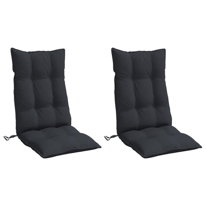 Almofadões p/ cadeira encosto alto 2 pcs tecido oxford preto
