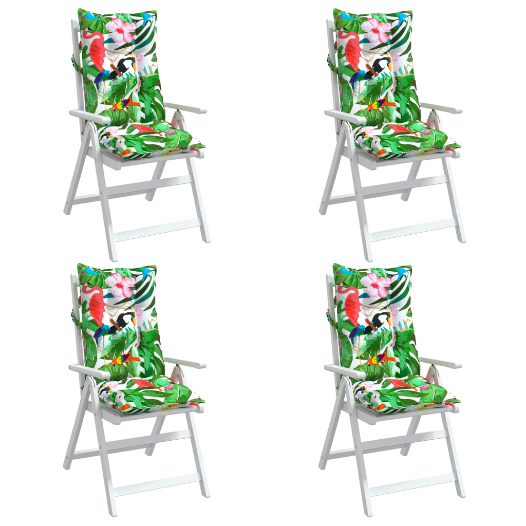 Almofadões p/ cadeira encosto alto 4 pcs tecido oxford multicor