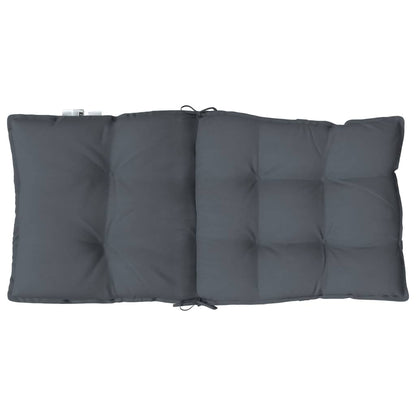 Almofadões cadeira encosto baixo 6 pcs tecido oxford antracite