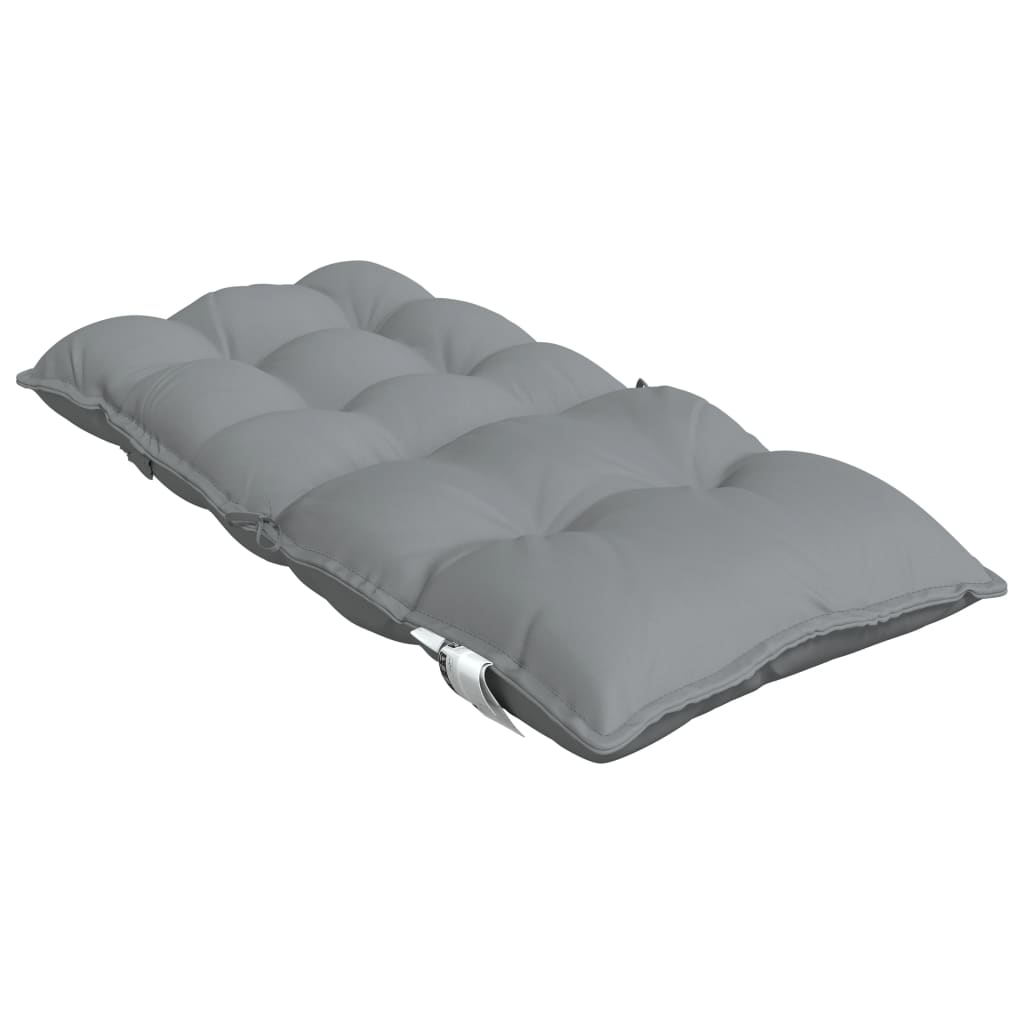 Almofadões cadeira encosto baixo 4 pcs tecido oxford cinzento