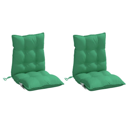 Almofadões cadeira encosto baixo 2 pcs tecido oxford verde